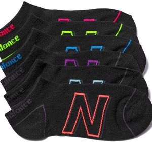 New Balance Neon Women's No Show Socks - 6 Pack